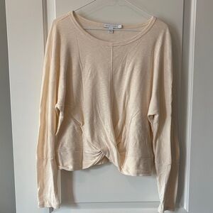 Threads 4 Thought Beige Long Sleeve Twist Top